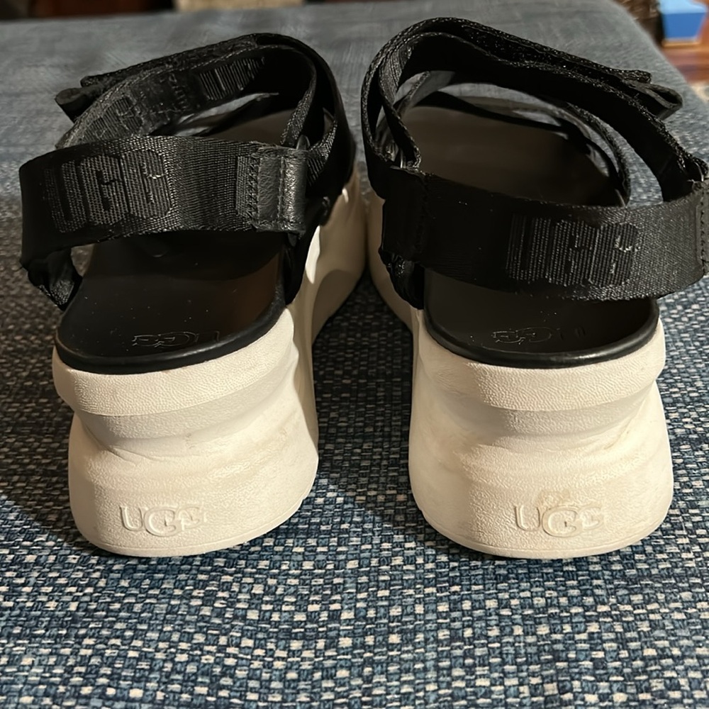 Black Ugg Platform Sandals SZ 8.5 - Picture 4 of 8